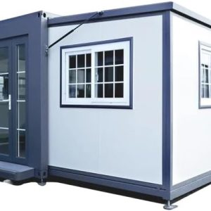 Portable Prefabricated Tiny Home 13x20ft, Mobile Expandable Plastic Prefab House for Hotel, Booth, Office, Guard House, Shop, Villa, Warehouse, Workshop (with Restroom)
